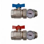 Set bolkranen met thermometers 1*