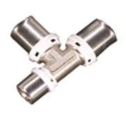 Pers-T-stuk verloop messing – 16 x 20 x 16